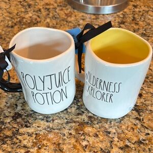RAE DUNN PIXAR/ HARRY POTTER MUGS Polyjuice Potion and Wilderness Explorer Mugs